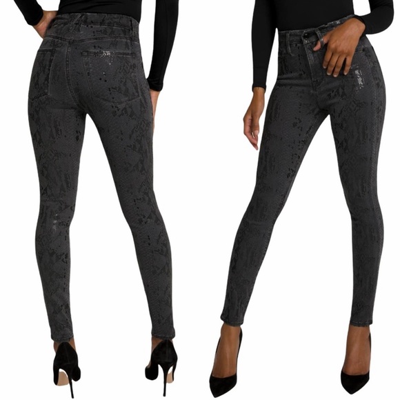 Good American Pants - Good American | Good Waist Snake Print Skinny Jeans NWT